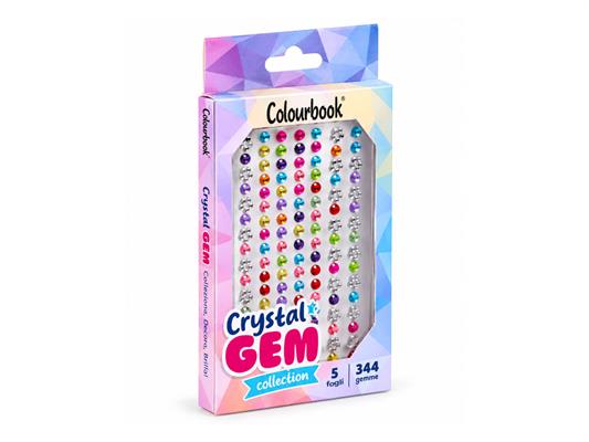 Gemme decorative Crystal Gem Collection Colurbook - Confezione 72 Pezzi